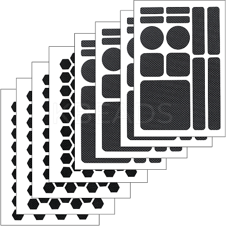 8Pcs 2 Styles PEVA Rubber Anti-Slip Hexagonal Phone Grip Tape Stickers for Phones AJEW-SP0002-64C-02-1