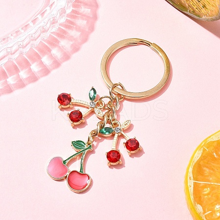 Alloy Resin and Rhinestone Keychain KEYC-YW00141-02-1
