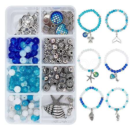 DIY Ocean Themed Bracelet Making Kits DIY-SC0014-07AS-1