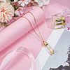 1Pc Column Glass Urn Ashes Necklaces NJEW-DR0001-05G-4