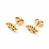 Halloween Eye 304 Stainless Steel Stud Earrings for Women LS-EJEW-B019-02G-1