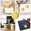 34 Sheets Self Adhesive Gold Foil Embossed Stickers DIY-WH0509-082-4
