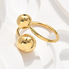 304 Stainless Steel Round Cuff Rings for Women RJEW-A063-01E-G-5