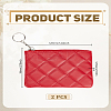 2Pcs Rhombus Pattern PU Leather Zip Pouches ABAG-LP0001-82C-2