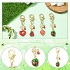 4Pcs 4 Styles Alloy Enamel Keychains KEYC-CJ00011-3
