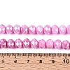 Anti-Tarnish Electroplate Rondelle Glass Beads Strands EGLA-T021-8mm-17-08-2