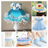 1Pc 2-Layer Pleated Satin Organza Ribbons ORIB-TA0001-06D-9