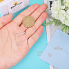 6Pcs 3 Styles 925 Sterling Silver Column Chandelier Component Links with 1Pc Double Sided Suede Fabric Silver Polishing Cloth FIND-GO0003-60-3
