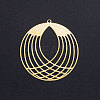 201 Stainless Steel Filigree Pendants STAS-S105-JN406-1