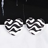 Heart Acrylic Printed Stud Earrings for Women EJEW-G418-01E-1