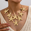 Starfish Alloy Statement Bib Necklaces FS-WG187D0-01-1