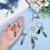Synthetic & Natural Gemstone Bullet Keychain KEYC-NB0001-43-3