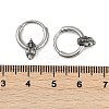 Dinosaur Head 316 Surgical Stainless Steel Hoop Earrings EJEW-G416-23AS-5
