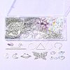 DIY Natural Lepidolite/Purple Mica Stone Beads & Stainless Steel Earring Making Kits DIY-FS0008-13-9