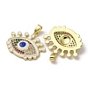 Brass Micro Pave Cubic Zirconia Pendants KK-F903-08G-01-2