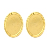 Ion Plating(IP) 304 Stainless Steel Oval Stud Earrings EJEW-D281-19G-1