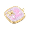 Ocean Theme 304 Stainless Steel Enamel Pendants STAS-Q352-03G-A-2