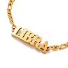 Constellation 202 Stainless Steel Figaro Chain Link Bracelets for Women Men AJEW-U006-01J-2