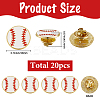20Pcs Sport Enamel Pins JEWB-SC0001-62B-2