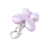 Opaque Acrylic Imitation Pearl Butterfly Pendant Decorations HJEW-JM03920-02-6