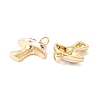 Autumn Theme Rack Plating Brass Micro Pave Colorful Cubic Zirconia Pendants KK-D073-06G-03-2