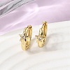 Star Brass Micro Pave Clear Cubic Zirconia Hoop Earrings for Women EJEW-G460-05G-1