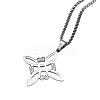 Witches Knot 304 Stainless Steel Pendant Necklaces & Hoop Earrings & Rings Sets FS-WGFB126-01-5