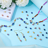 16Pcs 4 Styles October Birthstone Natural Plum Blossom Tourmaline Pendant and Connector Charms PALLOY-SW00115-4