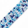 Electroplate Glass Beads Strands X-EGLA-S192-001A-B09-1