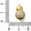 925 Sterling Silver Micro Pave Clear Cubic Zirconia Screw Clasps STER-U006-06G-3