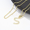 Brass Satellite Chains Necklace for Women LS-NJEW-P265-43G-3