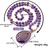 Natural Amethyst Pendants Necklace PW-WG5ED2F-01-3