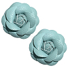 Flower Imitation Leather Shoe Decoration AJEW-WH20020-341E-1