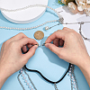 2Pcs 2 Styles Iron with ABS Imitation Pearl and Polyester Thigh Chain AJEW-HY0002-14-3