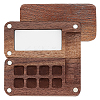 Black Walnut Wood Watercolor Paints Palette Box AJEW-WH0504-02-1
