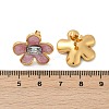 304 Stainless Steel Flower Stud Earrings EJEW-S268-01G-A-6