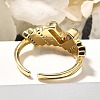 Brass Micro Pave Clear Cubic Zirconia Cuff Rings RJEW-U035-08GP-3