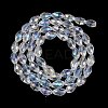 Transparent Electroplate Glass Beads Strands EGLA-N013-T6mm-B-M-3