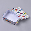 Tree Pattern Tinplate Empty Boxes CON-WH0073-15H-2