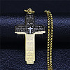 201 Stainless Steel Pendant Necklaces NJEW-H015-08G-1