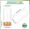 2Pcs Glass Cloche Dome Covers AJEW-BC0008-81-2