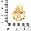Castle Brass Micro Pave Cubic Zirconia Pendant Peg Bails KK-L217-002G-2
