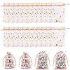80Pcs 2 Styles Heart Printed Organza Bags OP-BBC0001-04C-1