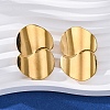 Flat Round 304 Stainless Steel Stud Earrings LS-EJEW-F357-04G-1