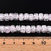 Luminous Handmade Silver Foil Glass Beads Strands FOIL-N029-02B-02-5
