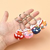4Pcs PVC Cartoon Lucky Cat Doll Pendant Keychain KEYC-YW0001-10-4