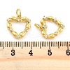 Rack Plating Brass & Cubic Zirconia Pendants KK-S371-05G-3