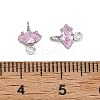 SHEGRACE Brass Pave Cubic Zirconia Horse Eye Connector Charms XGRQ2O565-436C-P-3