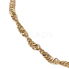 304 Stainless Steel Singapore Chain Bracelet Makings AJEW-JB01321-01-3