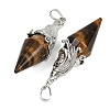 Natural Tiger Eye Faceted Bicone Big Pendants G-Z101-03P-06-2